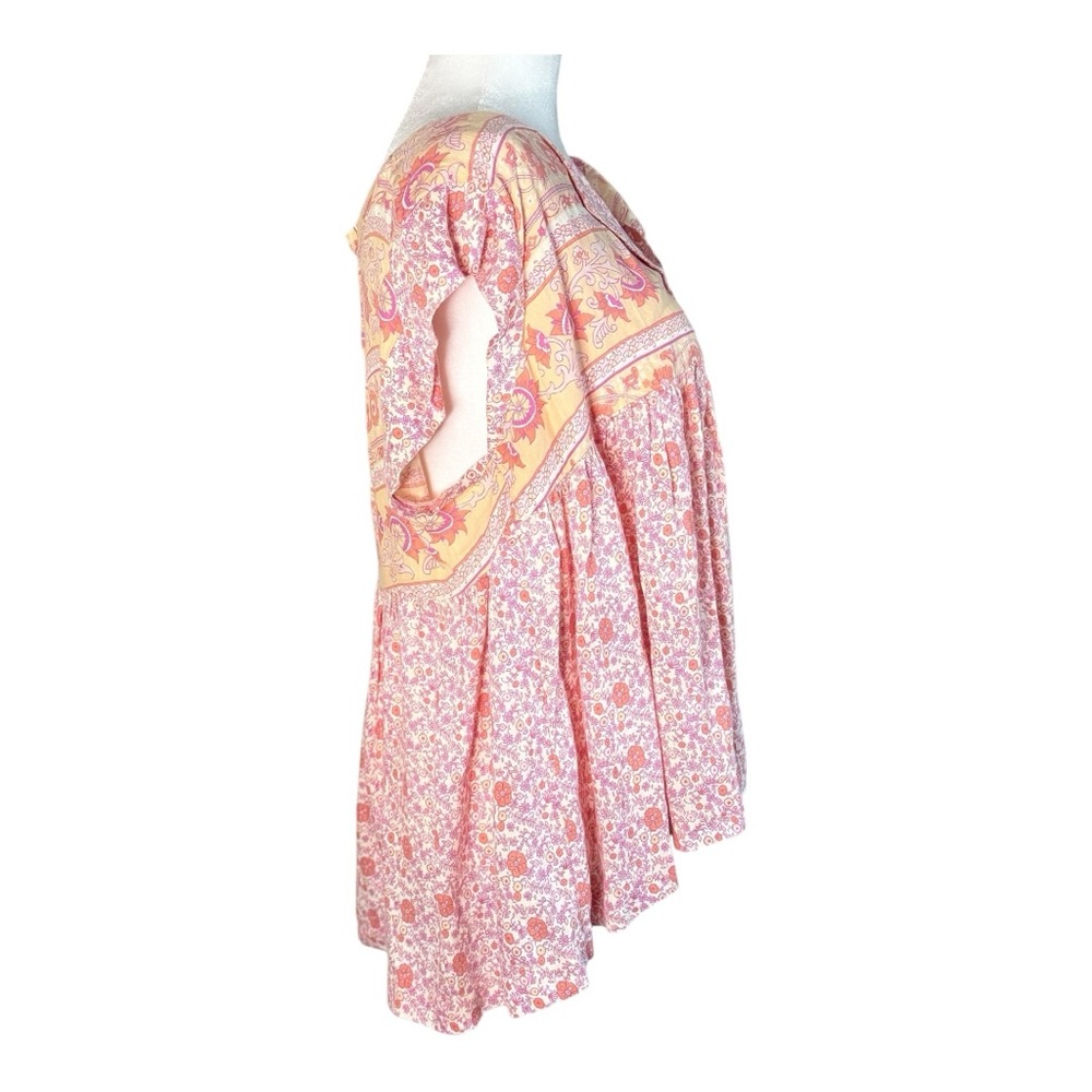 Lucky Brand Pink and Orange Floral Blouse - Picture 4 of 10